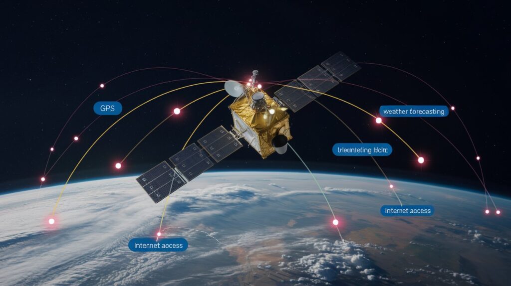 a graphic showing a satellite in orbit w FfuqwiWrT uG0zMWsdTfjA 4eZH6FS8R3KVQy 21bvffw