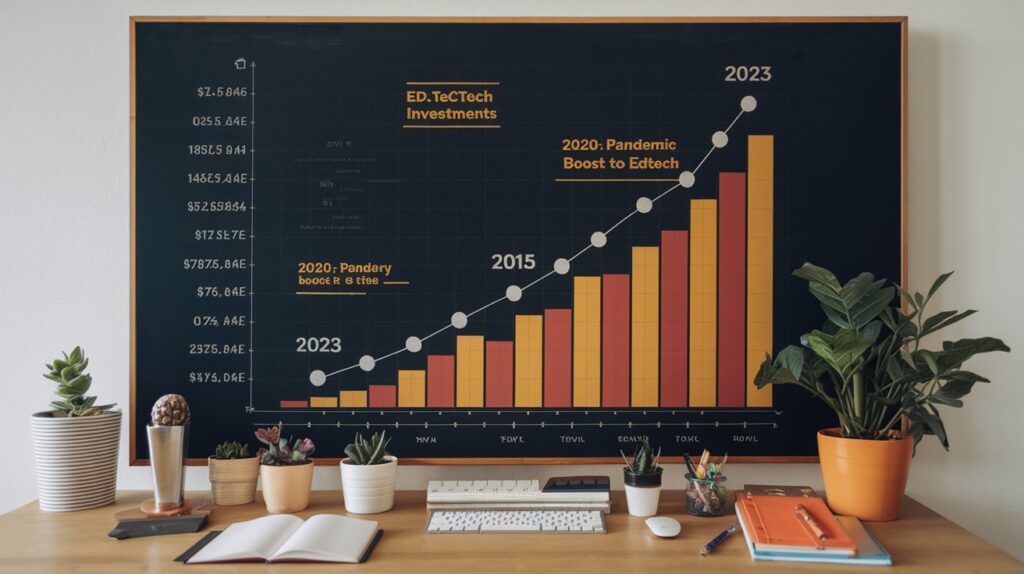 show a graph of the growth in edtech inv 03iUjScMT9qGHCziGUUUhQ QReVAFTVS0maCOnpqRkWyg